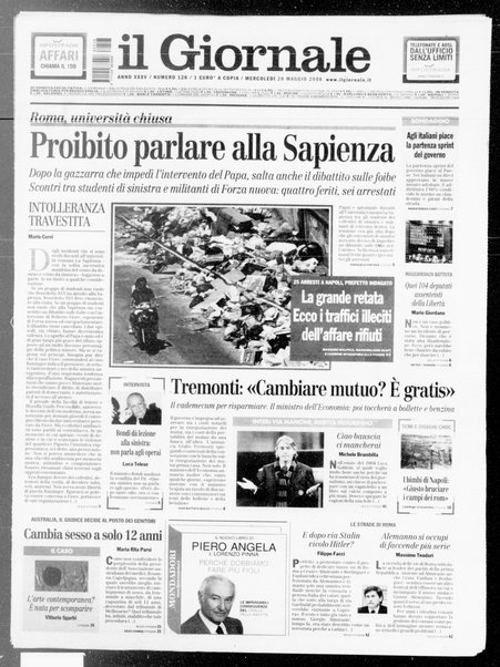 Il giornale : quotidiano del mattino